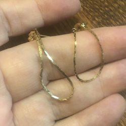 14 k gold chain dangle earrings