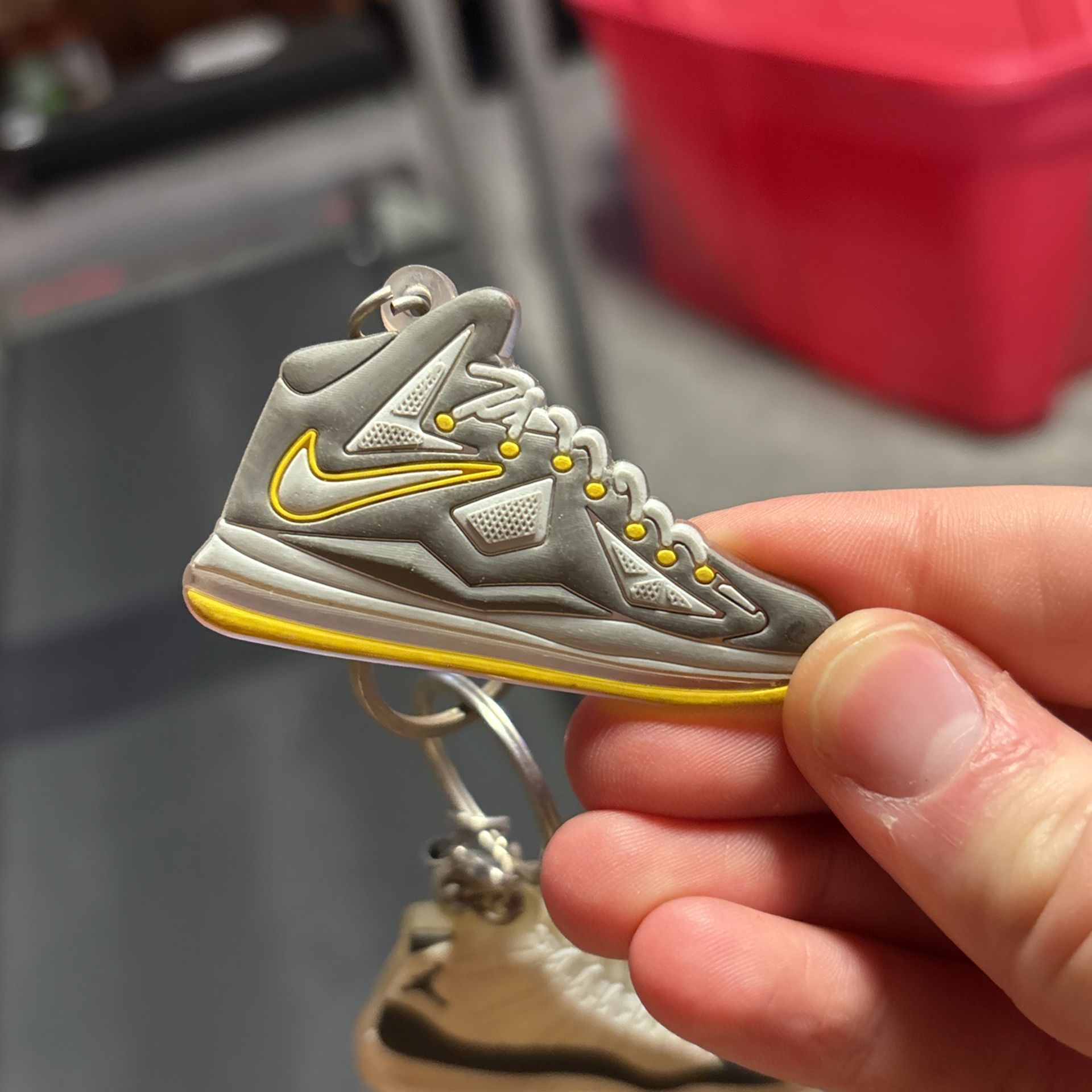 LeBron X 10 Canary Nike Keychain Small Car Pocket Chain