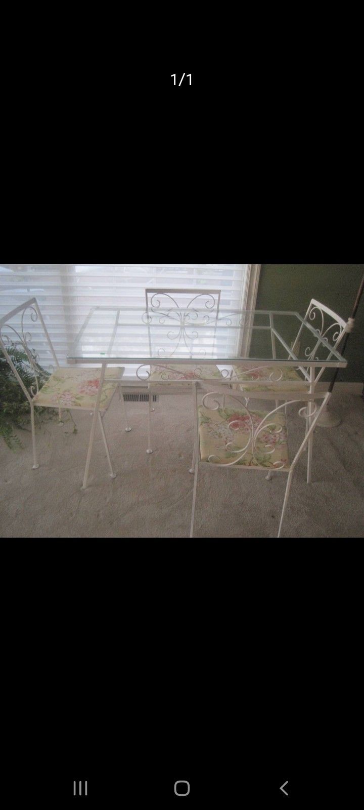 Glass Metal Table (Local Delivery $10)