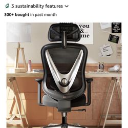 Brand New Black Mesh Tall Back Ergonomic Office Chair w/Adjustable Armrests/Lumbar/Headrest