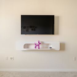 White Floating Media Console (Modern)