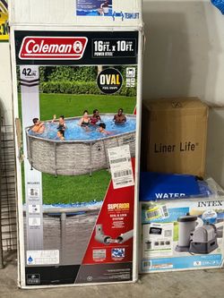 Pool upgraded pump and under pool liner