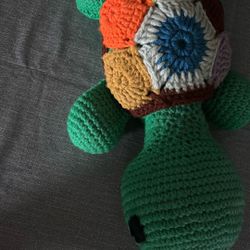 Turtle, Stuffed, Hand Crocheted. Like New!!