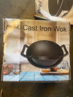 Parini Cookware Cast Iron Wok