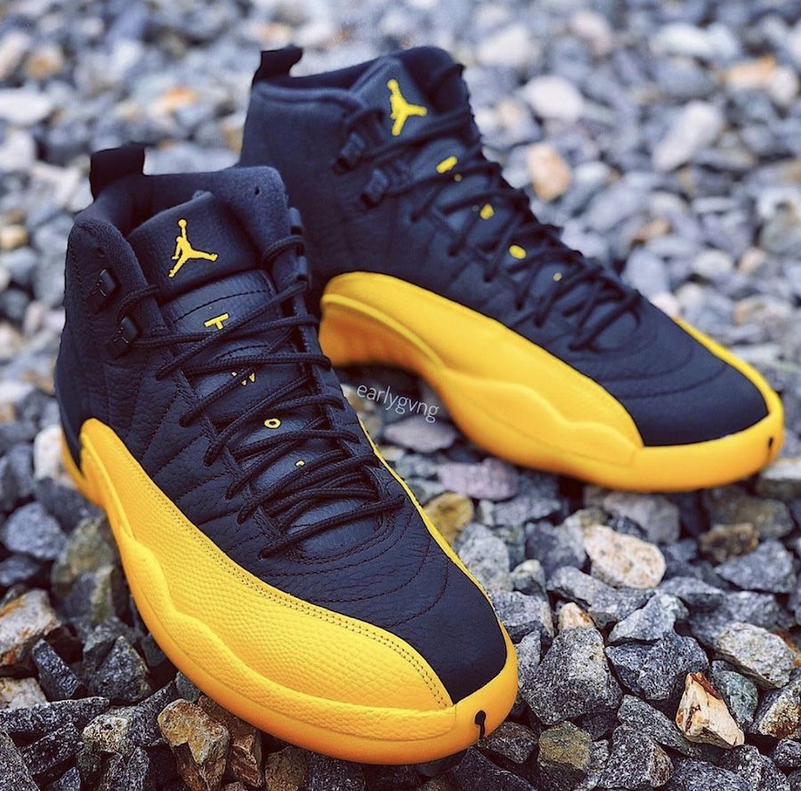 Yellow & Black Jordan 12s