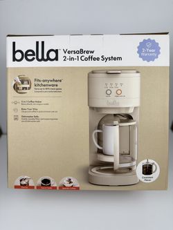 NEW Bella VersaBrew 2-in-1 Coffee Maker – Sealed Box | Oatmilk Color