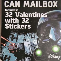 New Star Wars Valentines Paint Can Mailbox