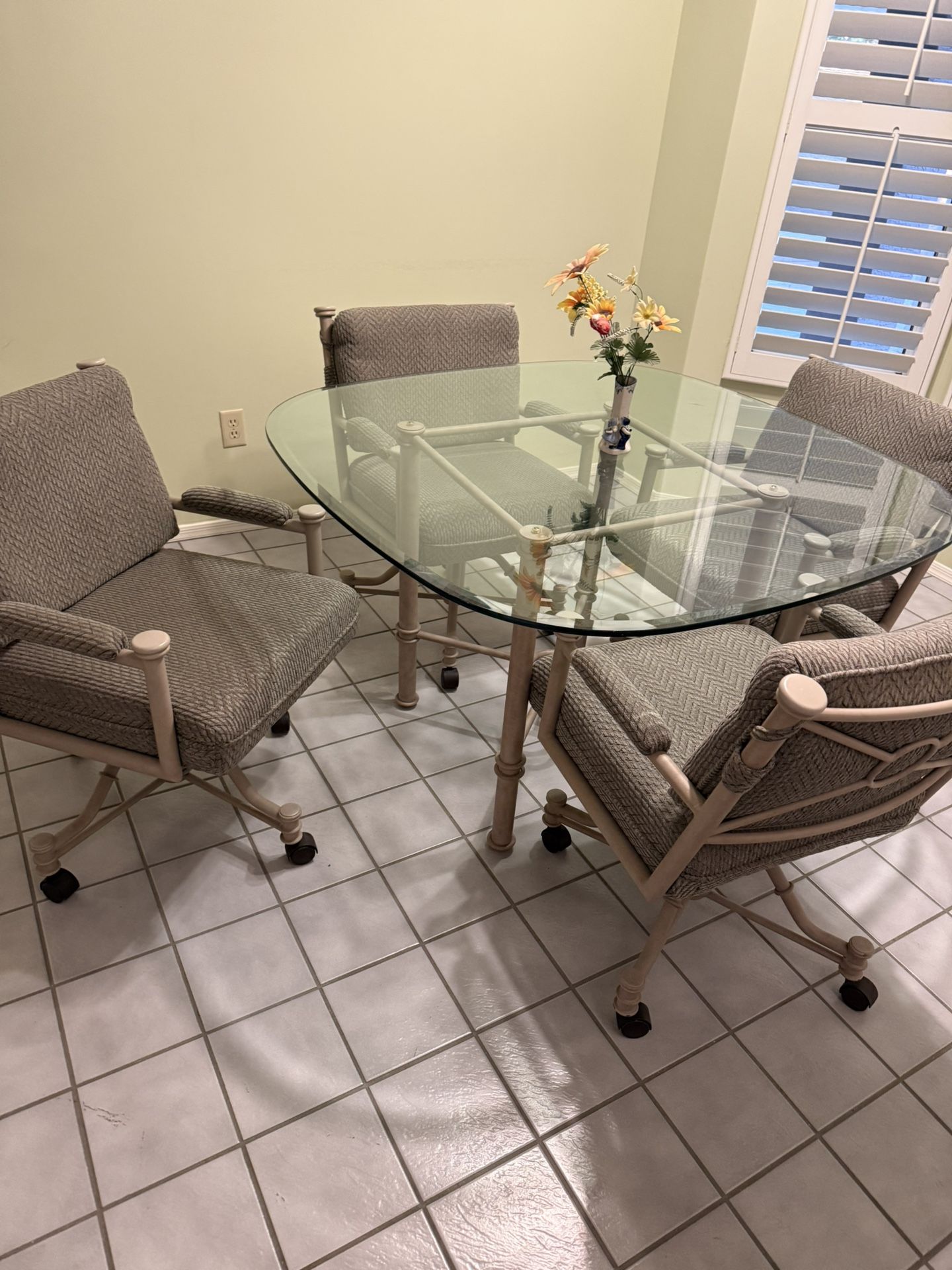 Vintage Glass Kitchen Table