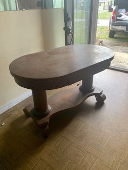 beautiful solid oak library table 