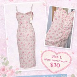 Womens Floral Print Dress Spring Dress 