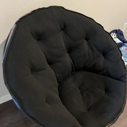 2 Black Saucer Chairs