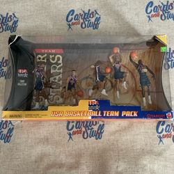 2000 Team USA Basketball Mattel Toy Figure Set - Jason Kidd Kevin Garnett Tim Duncan Vince Carter 