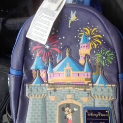 Disney Loungefly Disneyland Sleeping Beauty Castle Mini Backpack NWT