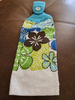 Hanging Dishtowels Summer Flowers (2 Available) New