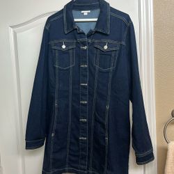 Ladies Long Denim Jacket