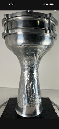 MEINL Aluminum Hand-Hammered Darbuka Silver 8 in.