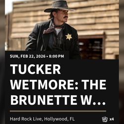 Tucker Wetmore 2/22/26 Hard Rock Live Hollywood FL