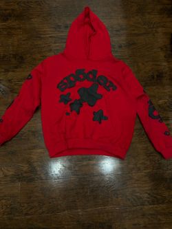 Red and Black Sp5der Hoodie