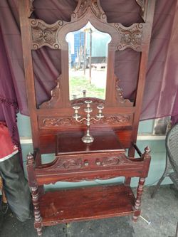 Front Door entrance antique wood tree