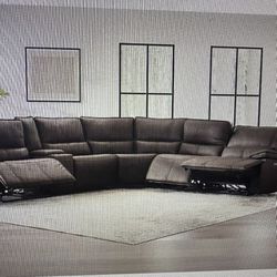 Sectional Couch With 3 power Recliners
