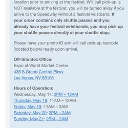 EDC Ticket GA Will Call