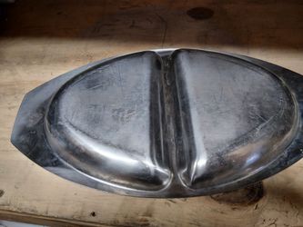 Vintage  Stainless Steel Divided Serving  tray