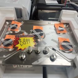 GEO 30" BUILT-IN GAS COOKTOP WITH 5 BURNERS AND DISHWASHER SAFE GRATES