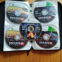 Mass Effect 1 2 3 RPG Xbox 360 Collection Bundle