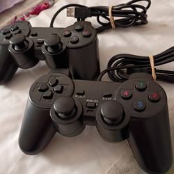 2 Dual Joystick USB Gaming Controllers For PC Windows