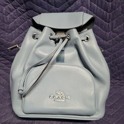 Mini Light Blue COACH Backpack