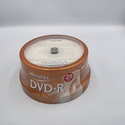 Memorex DVD-R 16x 4.7GB 25 Pack Spindle Recordable NEW & SEALED