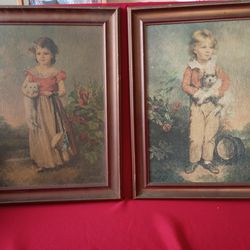 Vintage Prints with wood frames