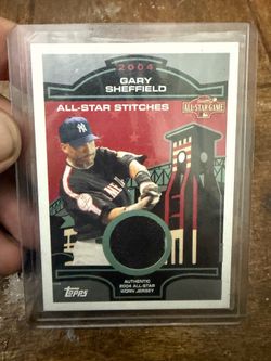 2004 Topps All-Star Stitches Gary Sheffield Game-Worn Jersey Relic Card – Houston All-Star