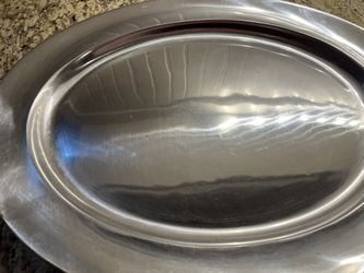 Wilton Armetale Pewter LARGE TAVERN turkey/Meat Platter/Tray 19” x 15 1/2”. NEW!