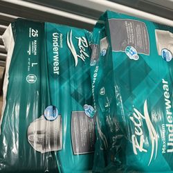 4 packages of diapers with 25 pieces each and one package of 20 pieces, size L adult.