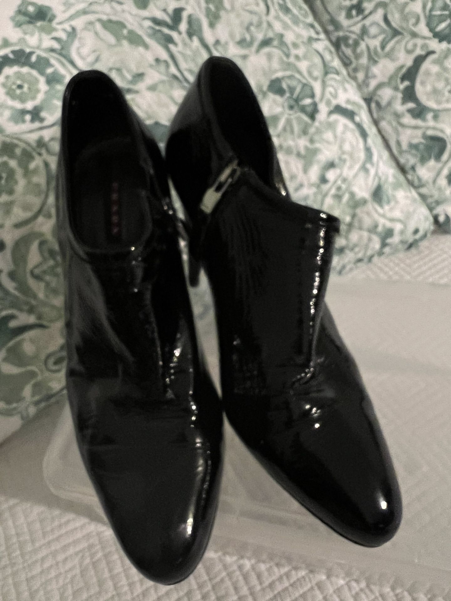 Prada Black Pattern Booties