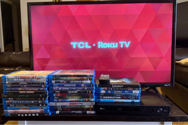 Roku TV 32 Inches with Blue Ray Player *Please Read Description*