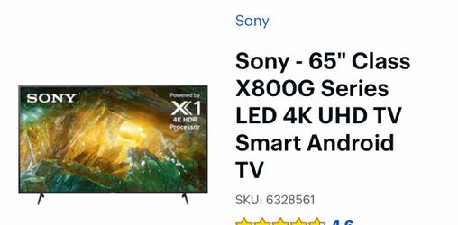 Sony 65 inch class x800g smart tv