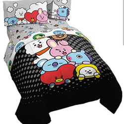 Bt21/Bts Twin size bed set (sheets + Comforter) new
