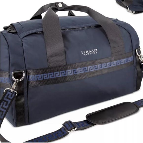Versace Blue Duffel Bag