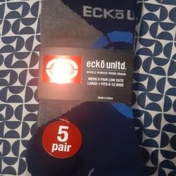 New Men's Ecko 5 Pack Low Cut Socks Shoe Size 6-12