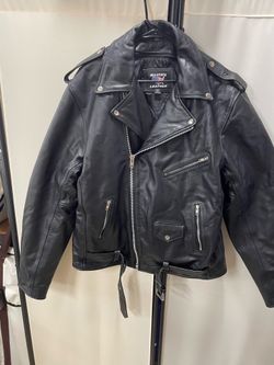 Like new Black leather motorcycle jacket