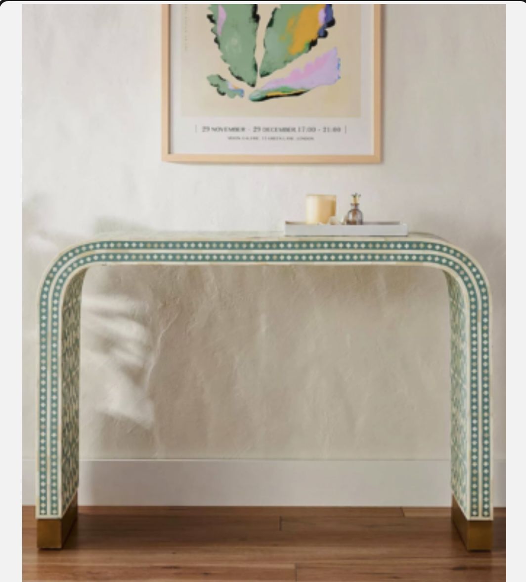 Anthropologie Moroccan Inlay Waterfall Console Table