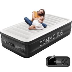 COMMOUDS Twin Air Mattress with Built-in Pump