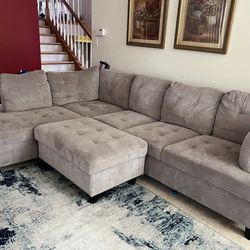 New Sectional + Storage Ottoman  — Left or Right Chaise — Delivery Available 