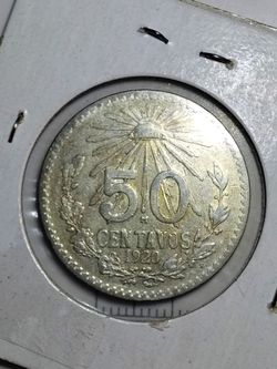 Silver 1920 Mexico 50 Centavos