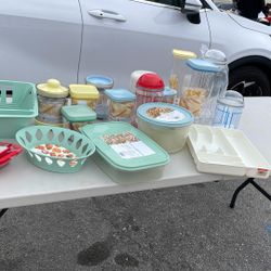 Variety Of Kitchen Canisters And More