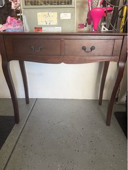 Wooden console table with two drawers