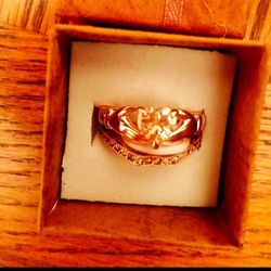 Bridal Claddagh Ring Set 
