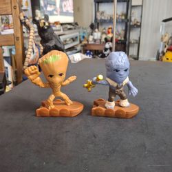 Thor: Love and Thunder Set Of 2 Action Figures - Groot & Korg From 2022 McDonald's Happy Meal Toys 4"